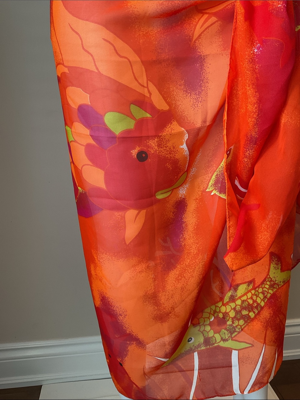 Symphony Patterned Scarf/Cover Up - Picture 2 of 8